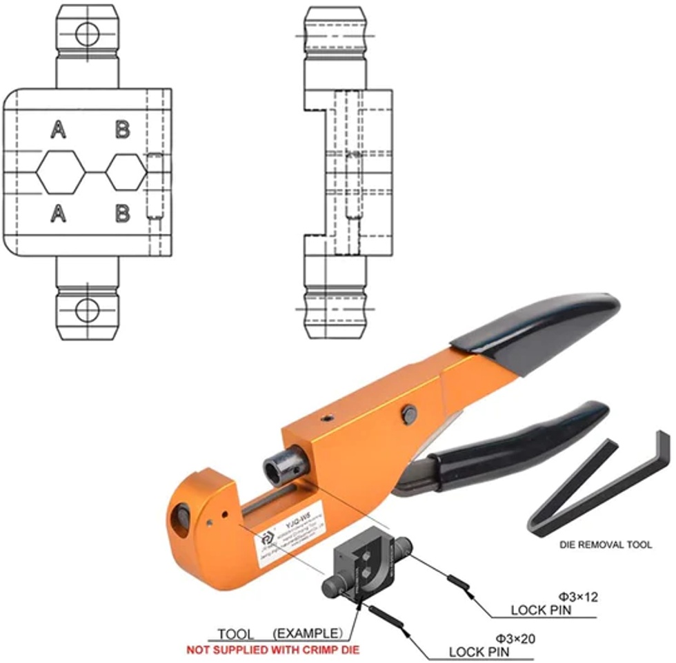 (M22520 / 5-01) MANUEL C ÇERÇEVE ÇOK FONKSİYONLU SIKMA PENSESİ (CRİMP TOOLS)