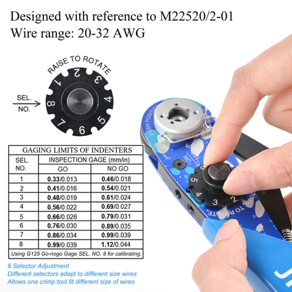 NEW-AS2 (M22520/2-01 ACT-M101 EŞDEĞERİ) KAMUFLAJLI PİN SIKMA ALETİ (CRİMP TOOLS)