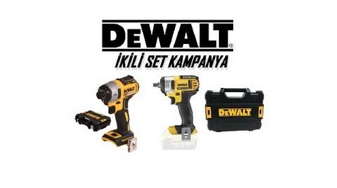 2Lİ SET DCF880NT SOLO SOMUN SIKMA - DCF887NT DARBELİ VİDALAMA KÖMÜRSÜZ SOLO