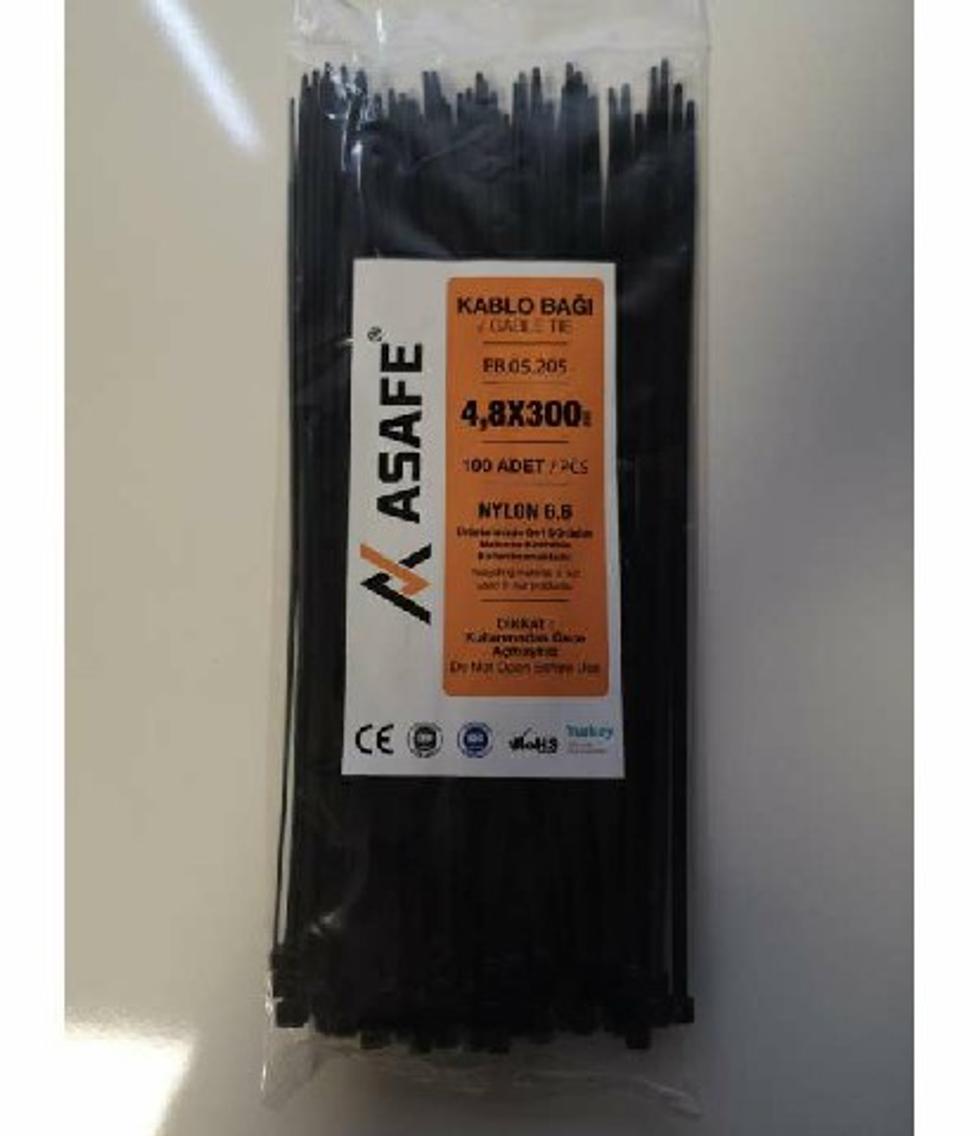 4,8X300 PLASTİK KABLO BAĞI (100 AD)