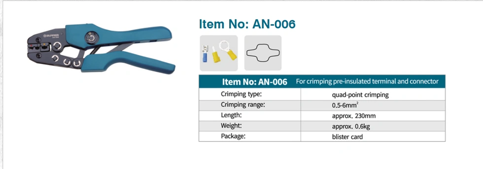 AN-006 ( YYT-7 ) İZOLELİ TERMİNAL SIKMA PENSESİ