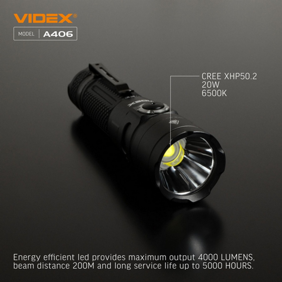 TACTICAL LED EL FENERİ 4000 LÜMEN 6500K SOĞUK BEYAZ IŞIK