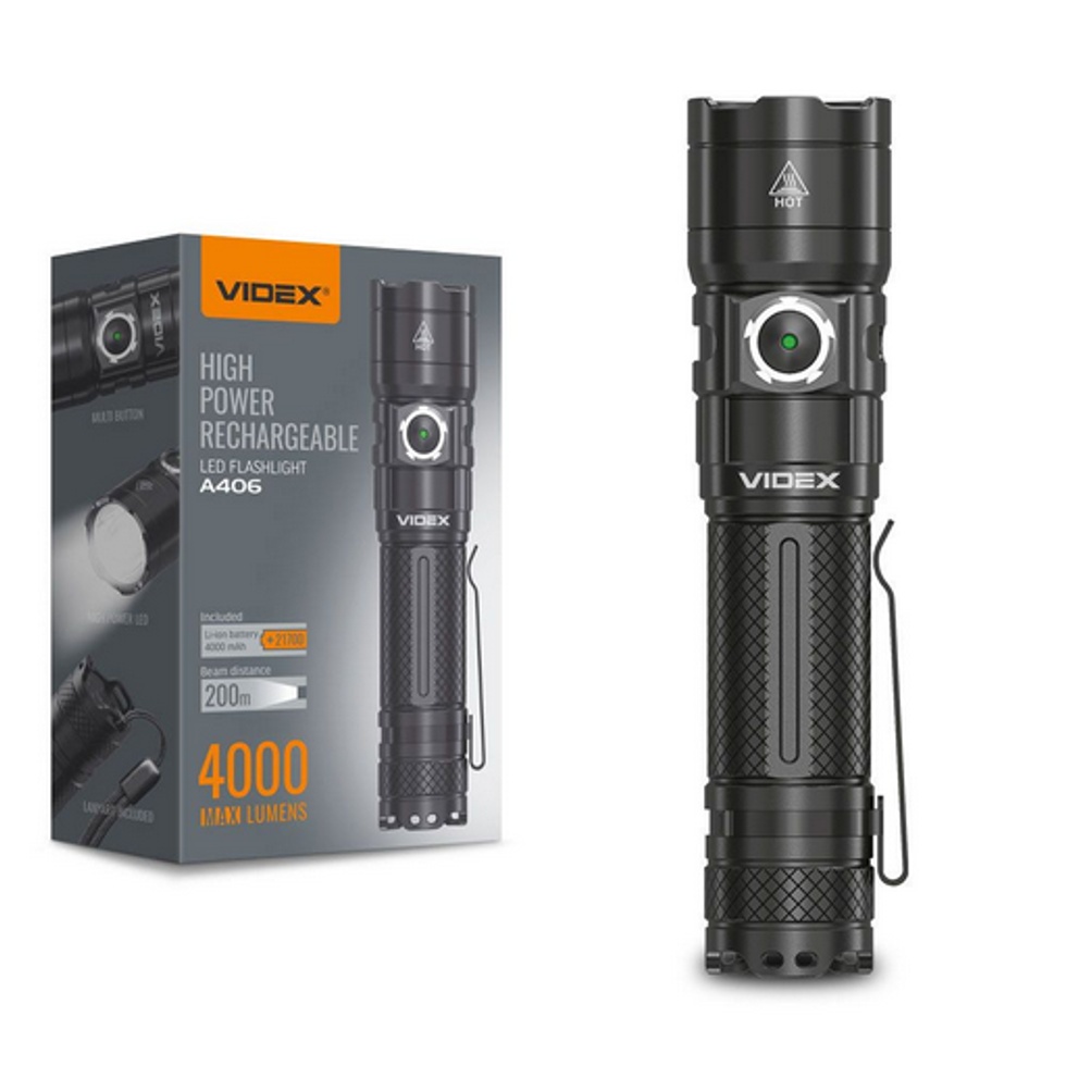 TACTICAL LED EL FENERİ 4000 LÜMEN 6500K SOĞUK BEYAZ IŞIK