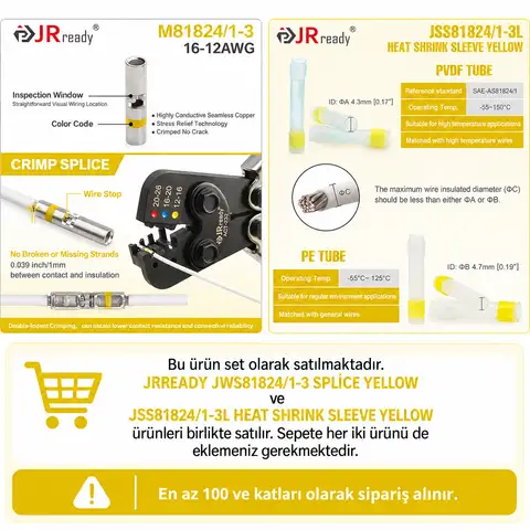 HEAT SHRİNK SLEEVE YELLOW 16-12 AWG